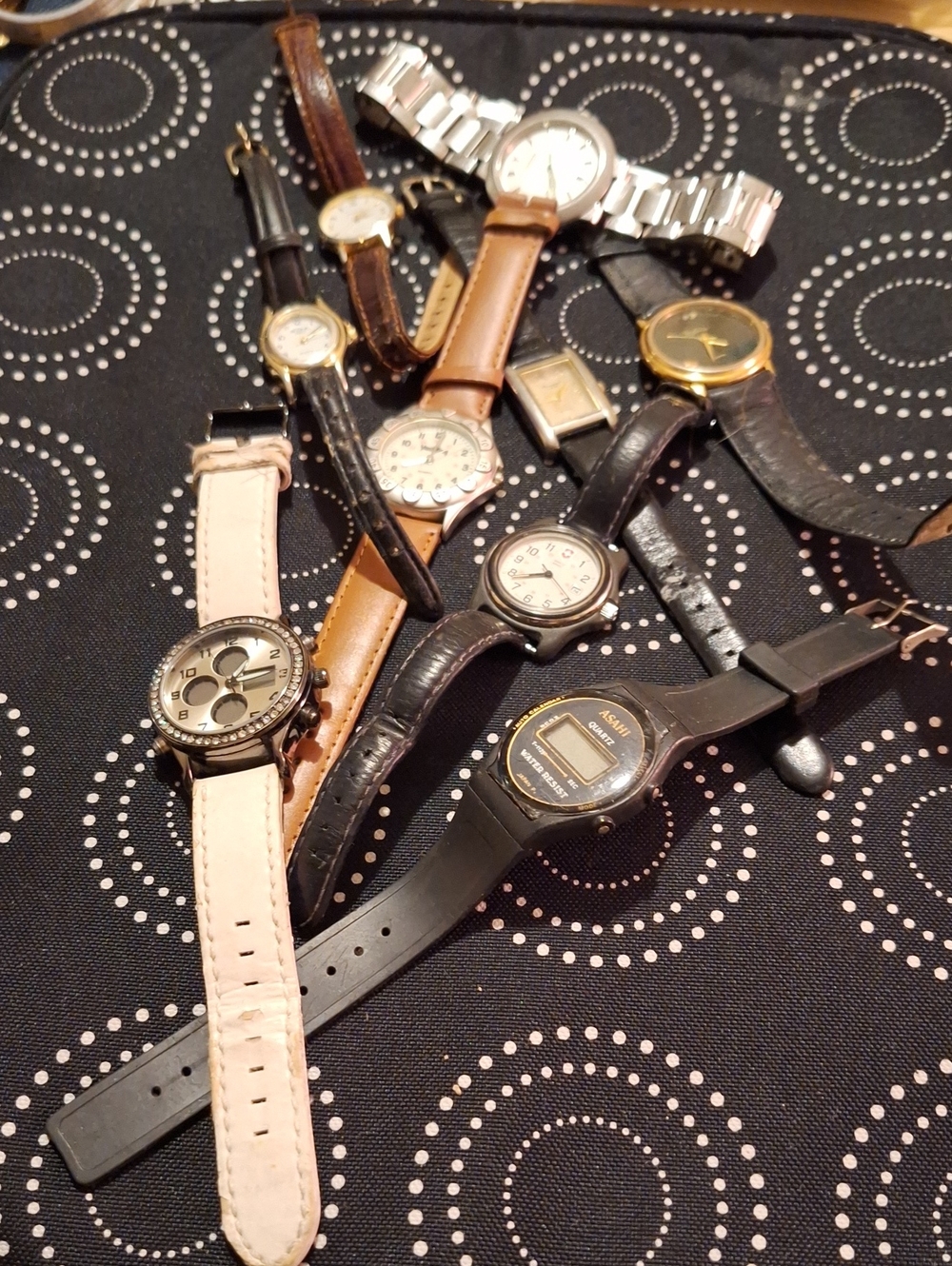 Mixed Lot of Assorted Wrist Watches - Black, Brown, Tan, Pink